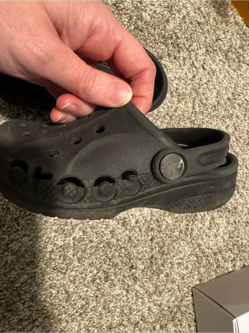 Used Baya Black Crocs Toddler Boy Girls C9 Small Kids 9 Summer shoes